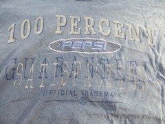 Pepsi Brand 100% Satisfaction Guaranteed L/XL Large X-Large Blue T-Shirt