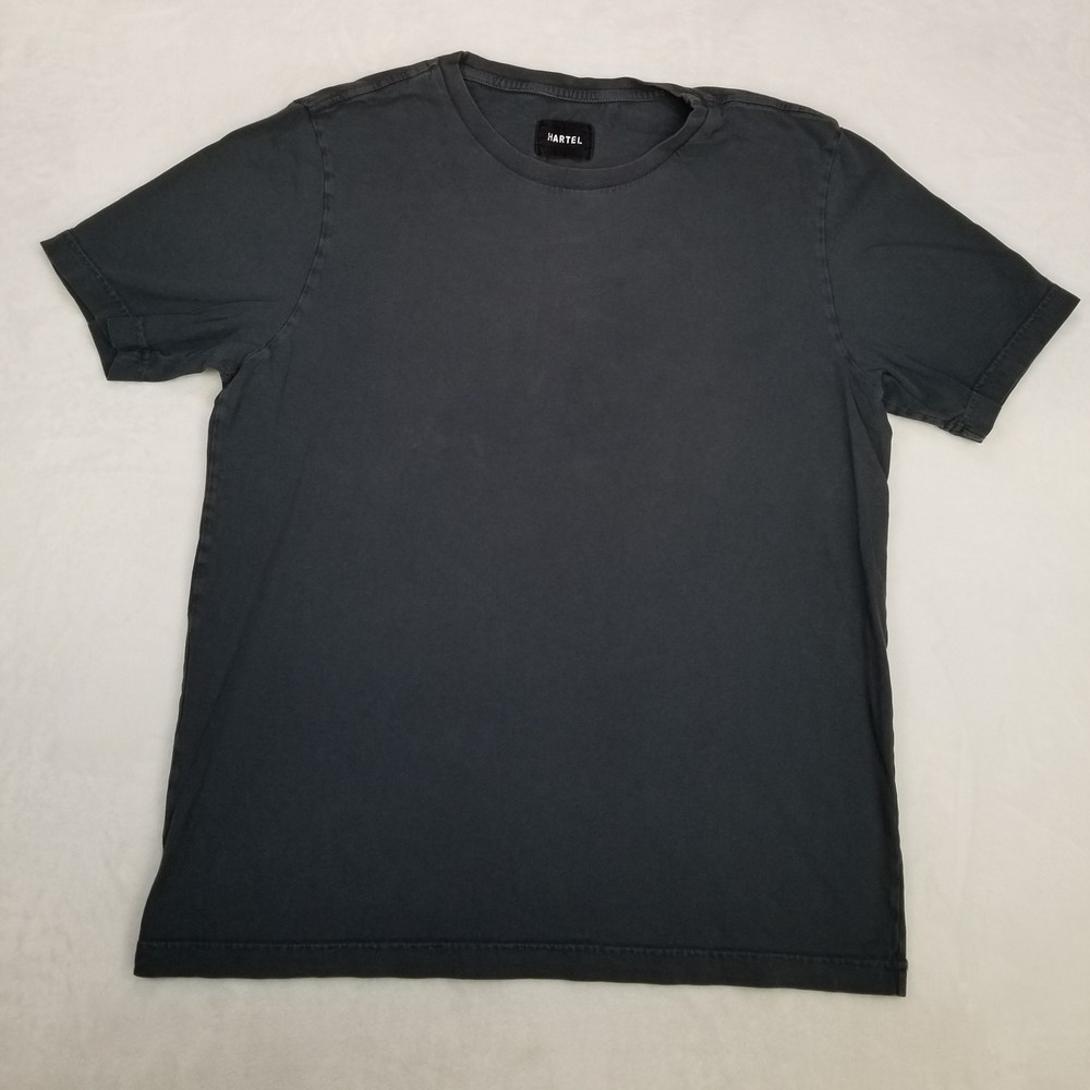 Hartel Dark Gray Men’s Basic Crew Neck Short Sleeve T-Shirt Classic Casual