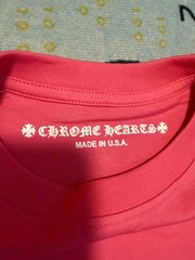 Chrome Heart Long Sleeve M Pink Red White Logo Print