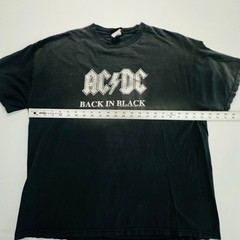 Aces & Eights AC/DC Back In Black Graphic T-Shirt Mens XL Black Rock Band Tee