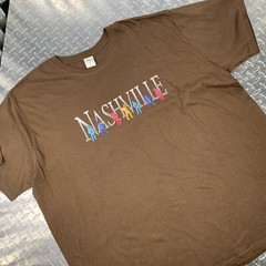 Nashville Country Shirt Size XL Soft Spun Cotton Brown Music Graphic T