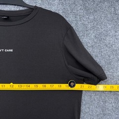 Manfinity I Don’t Care Graphic Tee Men M Polyester Elastane Black