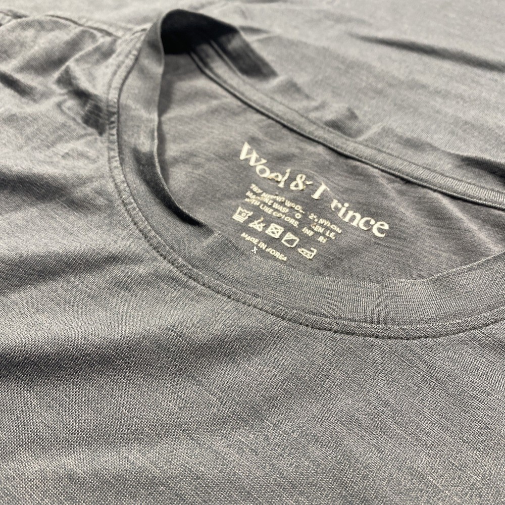 Wool & Prince Merino Blend Crew T-Shirt Gray Men’s XXL