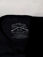 Grunt Style Mens Large Graphic Tee Black And Blue Short Sleeve