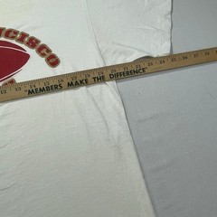 VTG 80s San Francisco 49ers NFL T-Shirt size L Bike Made in USA See Description