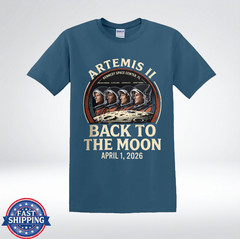 Artemis II Back To The Moon 2026 Shirt NASA Crew Astronaut Graphic T-Shirt
