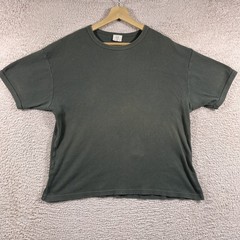 Vintage GAP Ribbed Knit T-Shirt Mens Large Green 90’s Y2K Cotton Basics Blank