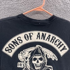 VINTAGE Sons of Anarchy T Shirt Men Extra Large Black Biker Motorcycle Michigan