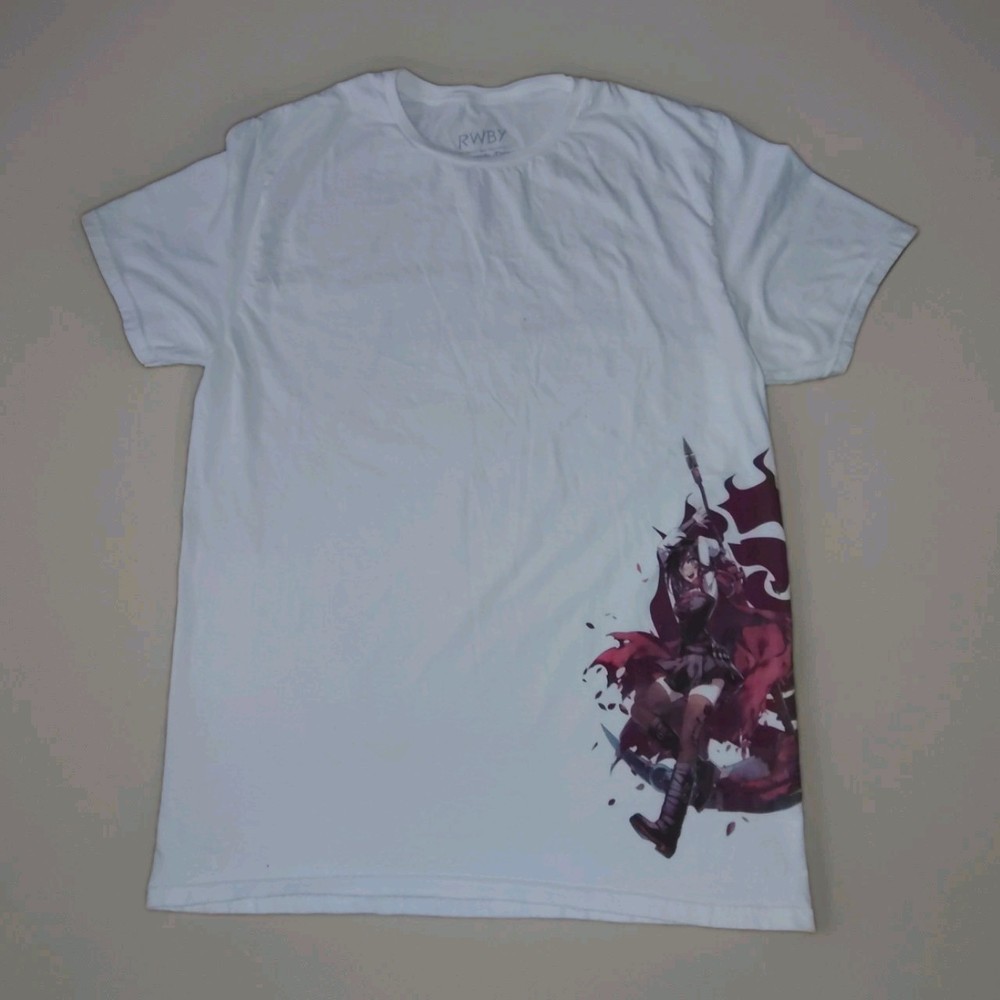 New RWBY Ruby Rose T-Shirt rooster teeth Loot Crate Exclusive size Large white