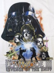 Star Wars Epawsode III Revenge Sniff Big Dogs Tee Shirt 6X White Cotton