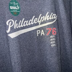 Port & Company Philadelphia PA76 Mens T-Shirt Blue NWT