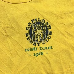 Vintage 1978 Capilano Irish Rugby Club Tour Shirt Size XL RARE 70s
