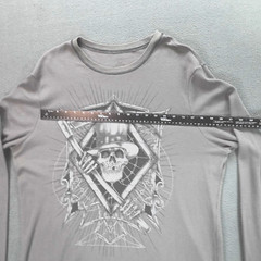 Vintage No Boundaries Thermal Waffle Knit T Shirt Men’s 2XL Gray Long Sleeve
