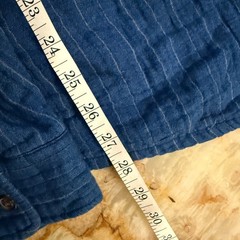 Marine Layer Mens Henley Pullover Shirt Blue Striped Pocket Long Sleeve Large