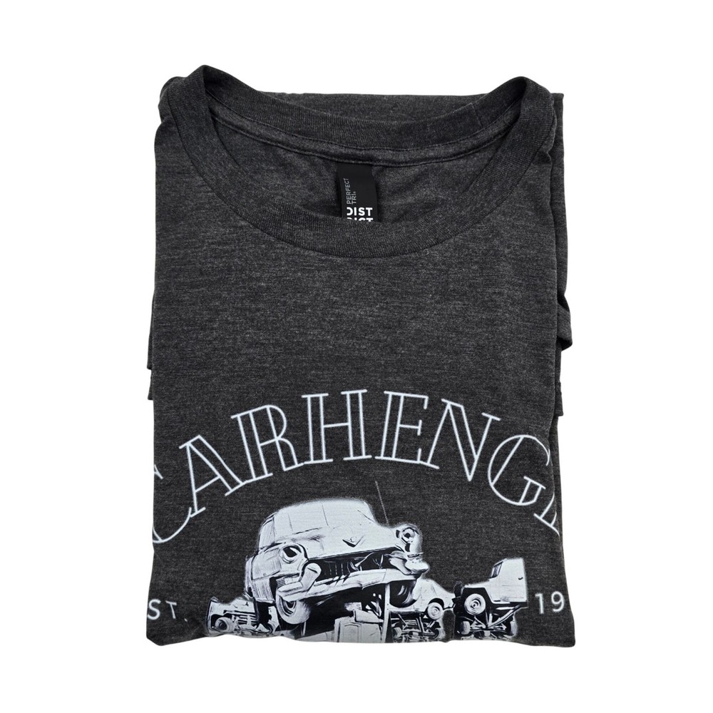 Carhenge Alliance Nebraska Graphic T-Shirt District Perfect Tri Dark Gray 2XL