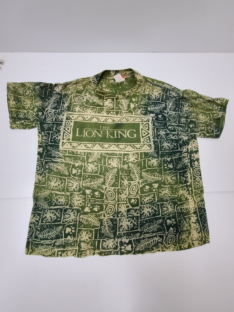 Vintage 90s Lion King Shirt Mens Medium Disney All Over Print Single Stitch Jem