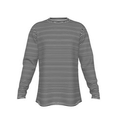Cobain Inspired Black and White Pin Striped Long Sleeved Shirt Costume
