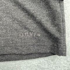 Orvis Long SLeeve Shirt XL Black Grayheather Pullover Casual Logo Mens