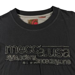 Vtg Mecca USA Style Scienz Scine Day One T Shirt Size 3XL Black Y2K Embroidered