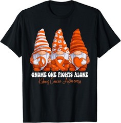 Kidney Cancer Awareness Month Orange Ribbon Gnomies Unisex T-Shirt