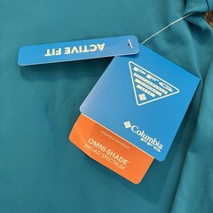 NEW Columbia PFG Shirt Wild Cast Sun Shirt UPF Omni-Shade Blue Mens Size MEDIUM