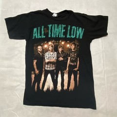 All Time Low Rock Band Graphic Concert Shirt Slim Fit Black Size XS