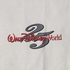 Walt Disney World 25 Mens White Shirt Smal Mickey Goofy Aladin Simba USA Made