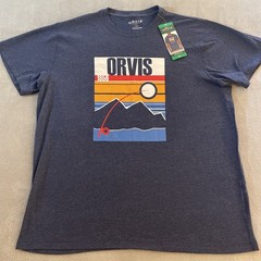 NEW Orvis Outdoor Classic Fit Graphic Tee T Shirt Men’s XL Medieval Blue, Gift