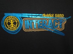 Interact Club District 5280 Rotary Club Los Angeles Charity T Shirt Large Black
