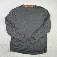 Carbon 2 Cobalt Henley Grey Long Sleeve Shirt Men’s Large