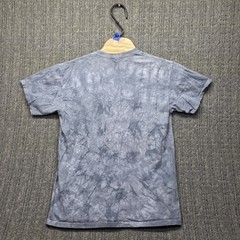 Liquid Blue White Tiger Face T-Shirt Men’s Large Grey Tie Dye Big Print Animal