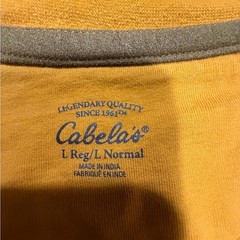 Cabela’s Mustard and Gray Henley Shirt