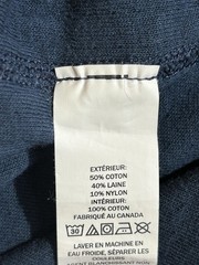 LL Bean Shirt Mens Large Blue Long Sleeve Henley Wool Blend Base Layer Outdoor