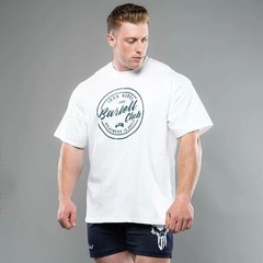Men’s 100% Cotton Oversized Crew Neck Printed Tshirt Short Sleeve Gym Training