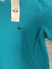 Dockers Men’s Blue Solid Crew Neck Short Sleeve T-Shirt Regular Size S