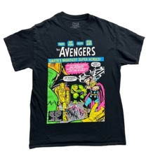 Marvel Avengers C Life Group T Shirt Men’s M Graphic Thor Hulk Blitz Loki