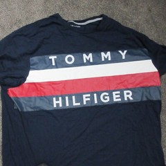 Tommy Hilfiger Graphic Shirt Mens 3Xl XXL Blue Logo Pullover