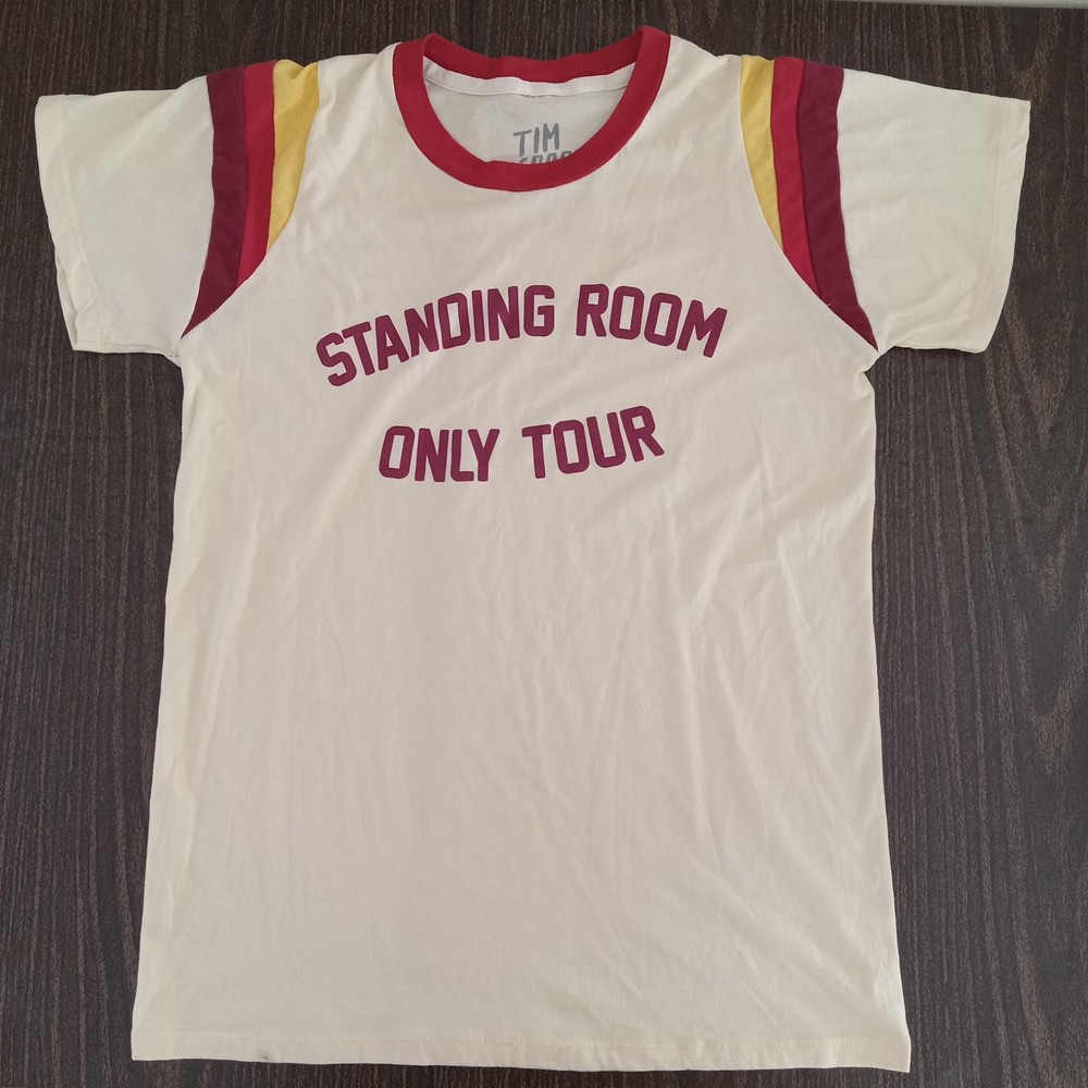 Tim McGraw Standing Room Only Tour T Shirt Small 70’s Style Cream Ringer T-shirt