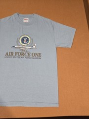 Air Force One Presidential Clinton Bush 90s Museum Vintage Blue Men’s T Shirt M