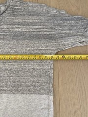 Helmut Lang Two-Tone Heather Gray Short Sleeve Terry Tee Size XL