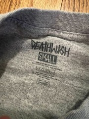 Deathwish Skateboards Benny Skeleton Grey Shirt Size Small Skate EUC