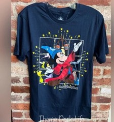 Walt Disney World Parks Sorcerer Mickey Mouse Fantasia Adult T-Shirt