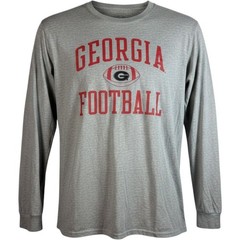 Georgia Bulldogs Football Long Sleeve Shirt Gray Fanatics NCAA Men’s Large NWT