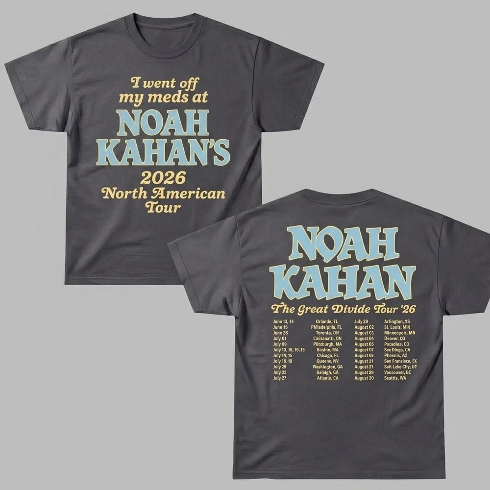 Noah Kahan I Went Off My Meds Great Divide Tour Two Sided T-Shirt NA1102