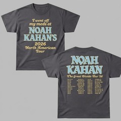 Noah Kahan I Went Off My Meds Great Divide Tour Two Sided T-Shirt NA1102