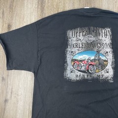 Harley Davidson T Shirt Work Sucks It’s Time To Ride Y2K Men’s 2XL Hanes Beefy T