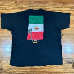 Ariat Rebar Pocket T-Shirt Mens XL Black Mexican Flag Back Graphic Workwear Tee