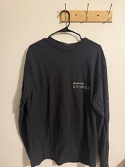 Travis Scott Astroworld Wish You Were Here Black Long Sleeve Crewneck Tee L