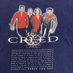 Vintage 1999 CREED Band T Shirt Human Clay Tour Music Y2K Size XL