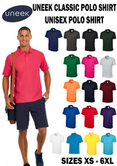 Uneek Classic Unisex Polo Shirt Uc101 MULTI PACK Casual Sport Golf Size XS-6XL